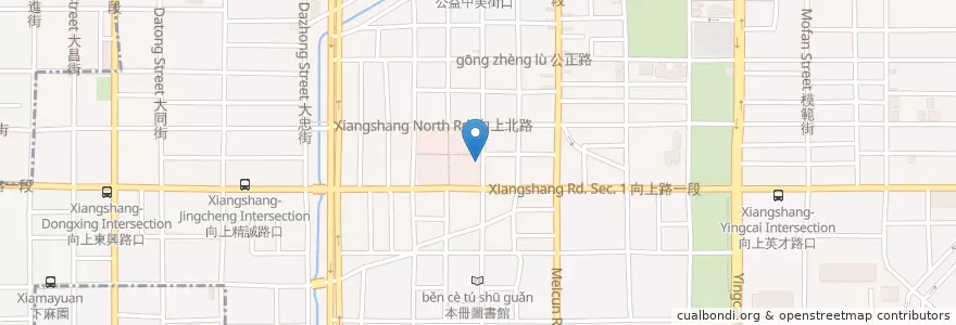 Mapa de ubicacion de 金華小吃店 en تایوان, تایچونگ, 西區.