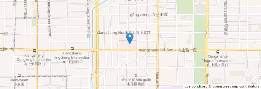 Mapa de ubicacion de 阿琴龜粿 en Tayvan, Taichung, 西區.