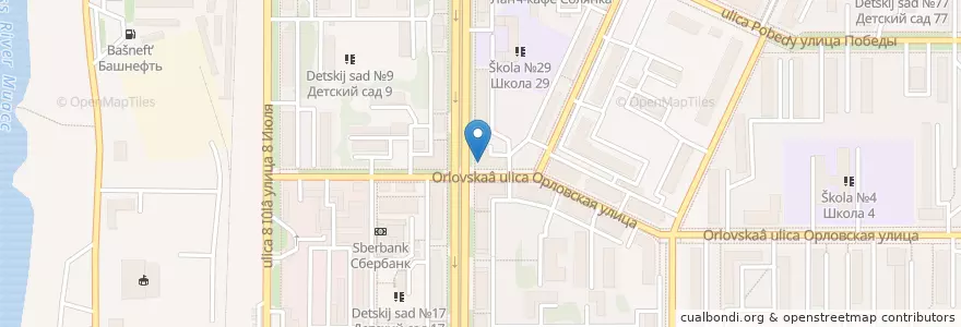Mapa de ubicacion de Ак Барс en Rusia, Уральский Федеральный Округ, Óblast De Cheliábinsk, Миасский Городской Округ.