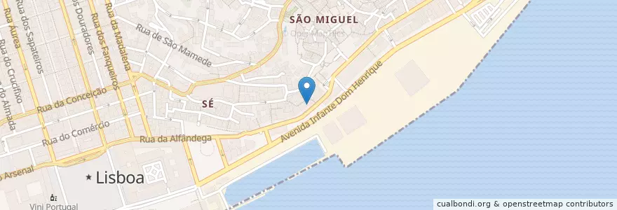 Mapa de ubicacion de Santander Totta en پرتغال, Lisboa, Grande Lisboa, لیسبون, Santa Maria Maior.