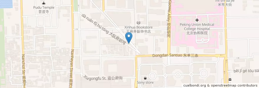 Mapa de ubicacion de 王府井小吃街 en China, Peking, Hebei, 东城区.
