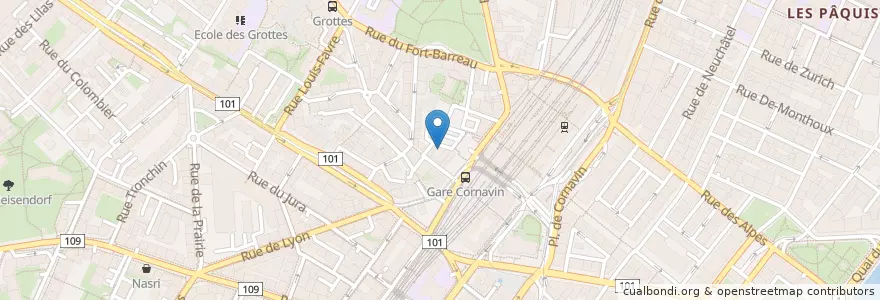 Mapa de ubicacion de Duplex : espace d'arts contemporains en 瑞士, 日內瓦, 日內瓦, Genève.