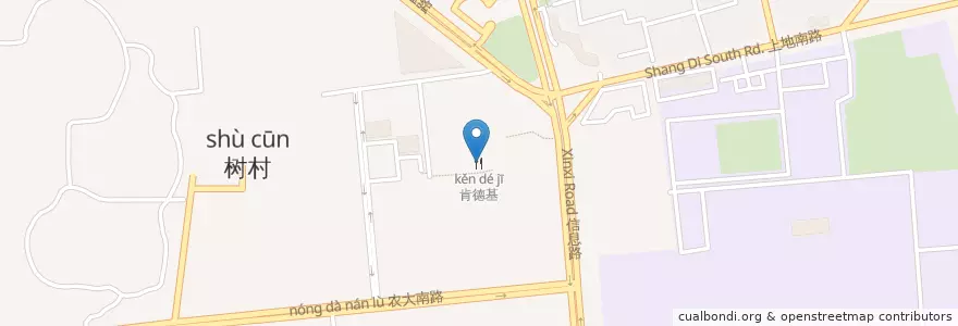 Mapa de ubicacion de 肯德基 en China, Beijing, Hebei, Haidian District.