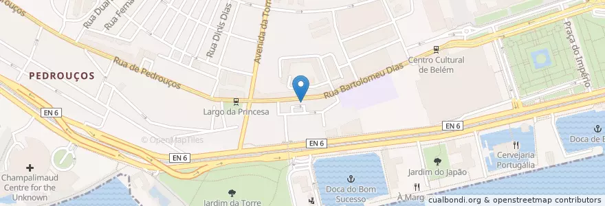 Mapa de ubicacion de Céu na Boca en Portugal, Área Metropolitana De Lisboa, Lisboa, Grande Lisboa, Belém.
