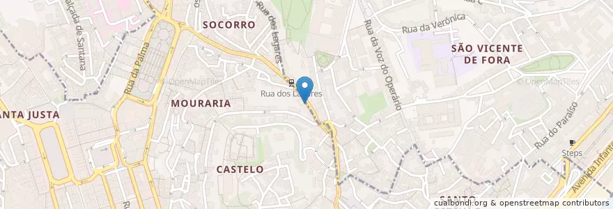 Mapa de ubicacion de Restaurante yak and yeti en Portekiz, Área Metropolitana De Lisboa, Lisboa, Grande Lisboa, Lizbon, Santa Maria Maior.
