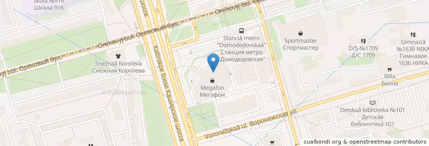 Mapa de ubicacion de KFC en Rusia, Distrito Federal Central, Москва, Южный Административный Округ.