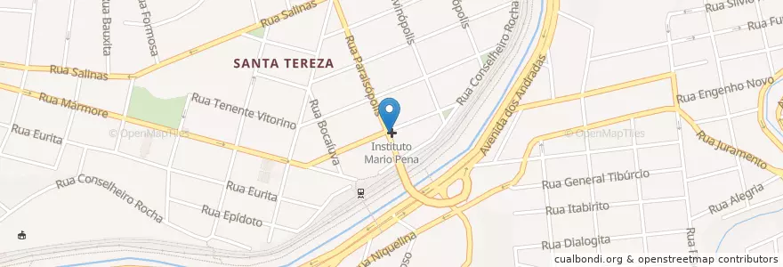 Mapa de ubicacion de Instituto Mario Pena en ブラジル, 南東部地域, ミナス ジェライス, Região Geográfica Intermediária De Belo Horizonte, Região Metropolitana De Belo Horizonte, Microrregião Belo Horizonte, ベロオリゾンテ.
