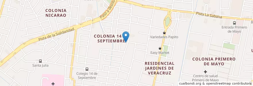 Mapa de ubicacion de Farmacia Elayne en Nicaragua, Departamento De Managua, Managua (Municipio).