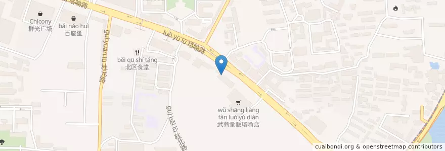 Mapa de ubicacion de 醉得意 en الصين, خوبي, ووهان, 洪山区, 珞南街道.
