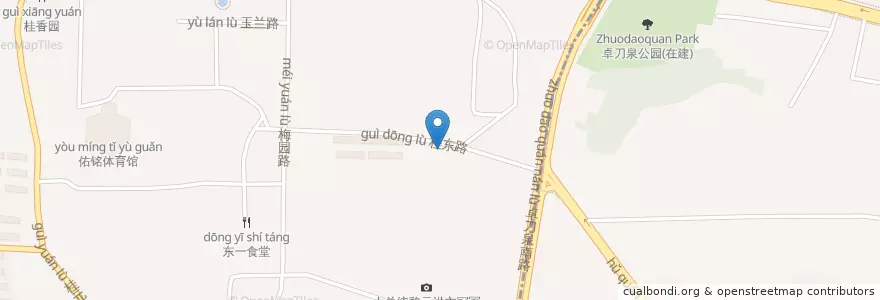 Mapa de ubicacion de 沁园春 en 中国, 湖北省, 武汉市, 洪山区, 珞南街道.