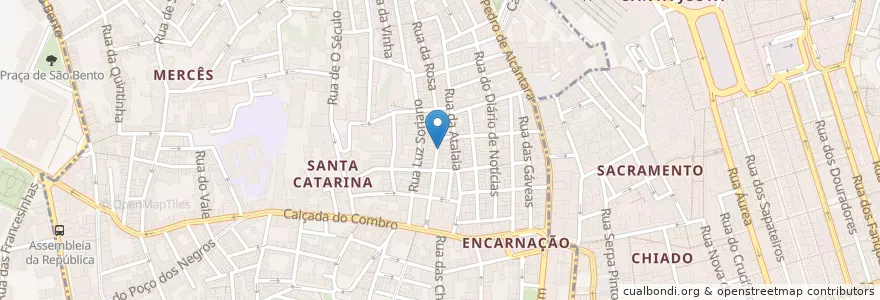 Mapa de ubicacion de Restaurante Rosa & Cocktail Bar en Portugal, Aire Métropolitaine De Lisbonne, Lisbonne, Grande Lisboa, Lisbonne, Misericórdia.