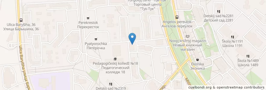 Mapa de ubicacion de Горздрав en Rusland, Centraal Federaal District, Moskou, Северо-Западный Административный Округ, Район Митино.