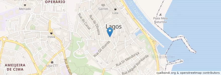 Mapa de ubicacion de Ol Bastard's en 葡萄牙, Algarve, Algarve, Faro, Lagos, São Gonçalo De Lagos.