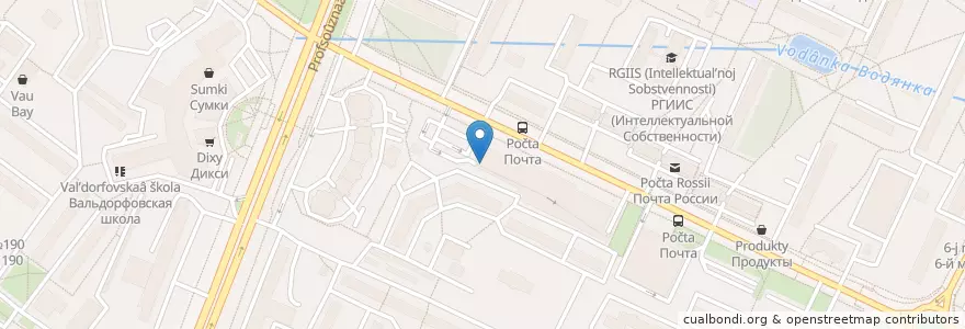 Mapa de ubicacion de Starbucks en Rusland, Centraal Federaal District, Moskou, Юго-Западный Административный Округ, Район Коньково.