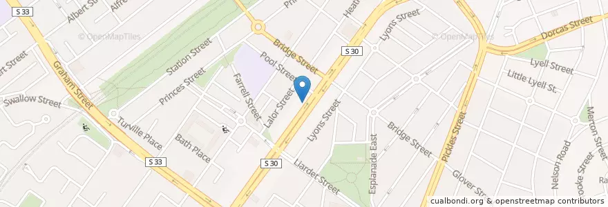 Mapa de ubicacion de Pizzingrillo en 오스트레일리아, Victoria, City Of Port Phillip.