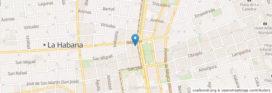 Mapa de ubicacion de Telégrafo en 쿠바, La Habana, La Habana Vieja.