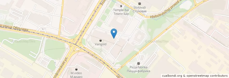 Mapa de ubicacion de Кофе Хауз en ロシア, 中央連邦管区, モスクワ, Юго-Западный Административный Округ, Район Черёмушки.