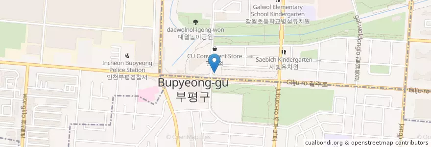 Mapa de ubicacion de 파리바게트 en Zuid-Korea, 인천, 부평구.