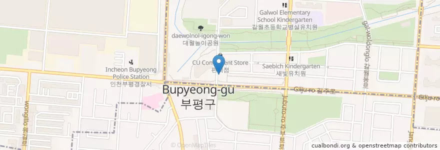 Mapa de ubicacion de 서울감자탕 en 대한민국, 인천, 부평구.