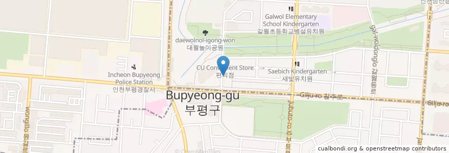 Mapa de ubicacion de 샐프래소 en 韩国/南韓, 仁川廣域市, 富平區.
