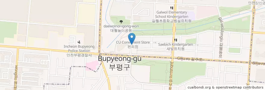 Mapa de ubicacion de 국강순대(Kukgang Sundae) en Güney Kore, 인천, 부평구.
