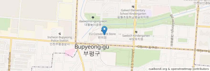 Mapa de ubicacion de 소야소(Soyaso) en Südkorea, Incheon, Bupyeong-Gu.