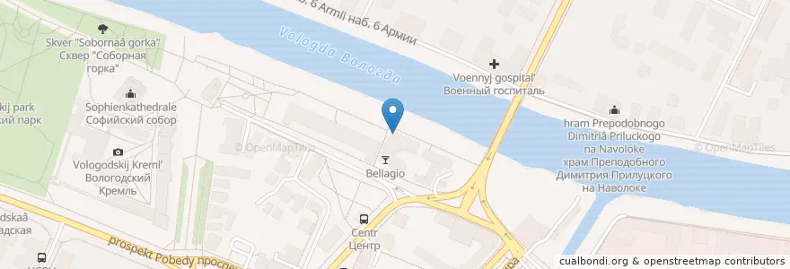 Mapa de ubicacion de Килт en Russie, District Fédéral Du Nord-Ouest, Oblast De Vologda, Вологодский Район, Городской Округ Вологда.