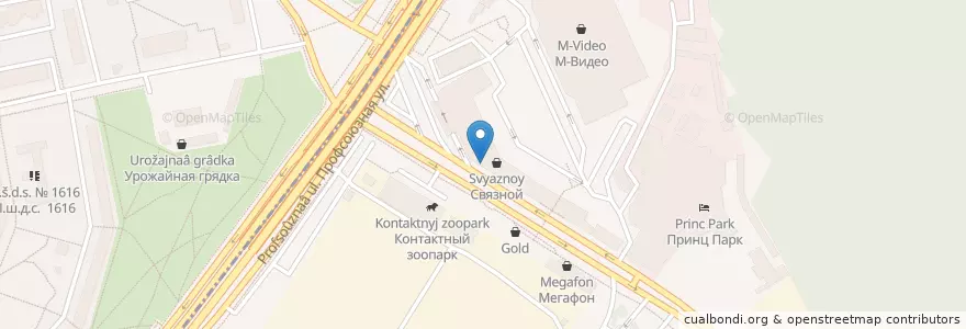 Mapa de ubicacion de Му-му en روسيا, Центральный Федеральный Округ, Москва, Юго-Западный Административный Округ, Район Ясенево.