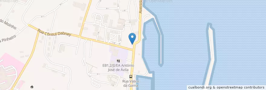 Mapa de ubicacion de Café Volga en ポルトガル, アゾレス諸島, Faial, Horta, Horta (Angústias).