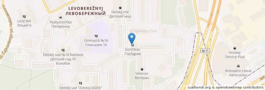 Mapa de ubicacion de ГорЗдрав en Россия, Центральный Федеральный Округ, Москва, Северный Административный Округ.