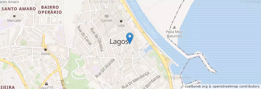 Mapa de ubicacion de The best Mojito in town en Portekiz, Algarve, Algarve, Faro, Lagos, São Gonçalo De Lagos.