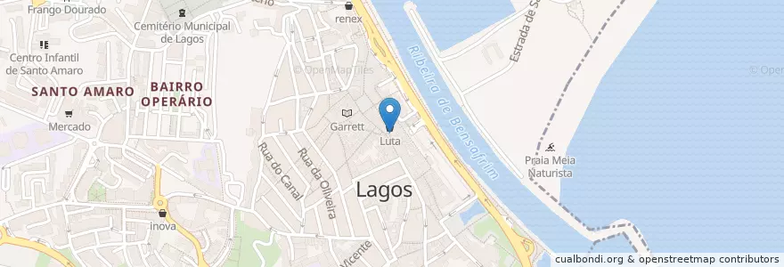 Mapa de ubicacion de O Charco en Portugal, Algarve, Algarve, Faro, Lagos, São Gonçalo De Lagos.
