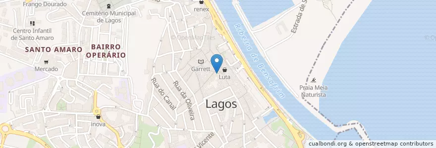 Mapa de ubicacion de Abirgo en Portugal, Algarve, Algarve, Faro, Lagos, São Gonçalo De Lagos.