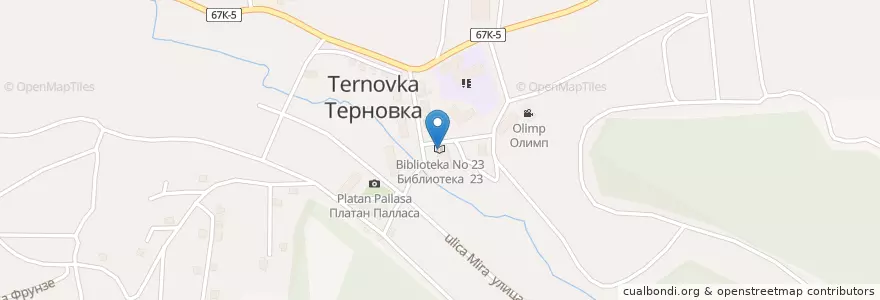 Mapa de ubicacion de Библиотека No 23 en Russia, South Federal District, Sevastopol, Sevastopol, Балаклавский Район, Терновский Округ.
