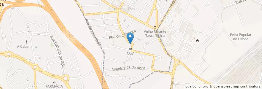 Mapa de ubicacion de Millennium bcp en ポルトガル, Área Metropolitana De Lisboa, Lisboa, Grande Lisboa, Odivelas, Pontinha E Famões.