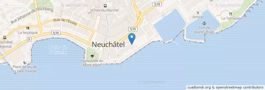 Mapa de ubicacion de Banque Bonhôte & Cie SA en 瑞士, Neuchâtel, Lac De Neuchâtel (Ne), Neuchâtel.