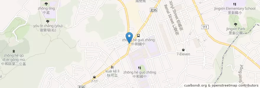 Mapa de ubicacion de 永和豆漿 en Taiwan, Nuova Taipei, Džonghė.