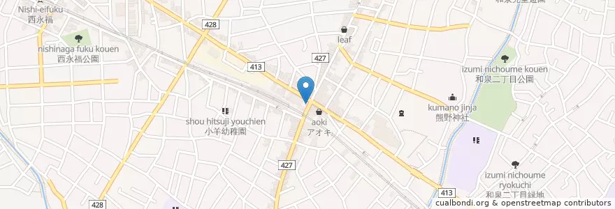 Mapa de ubicacion de 永福町駅前交番 en Japão, Tóquio, 杉並区.