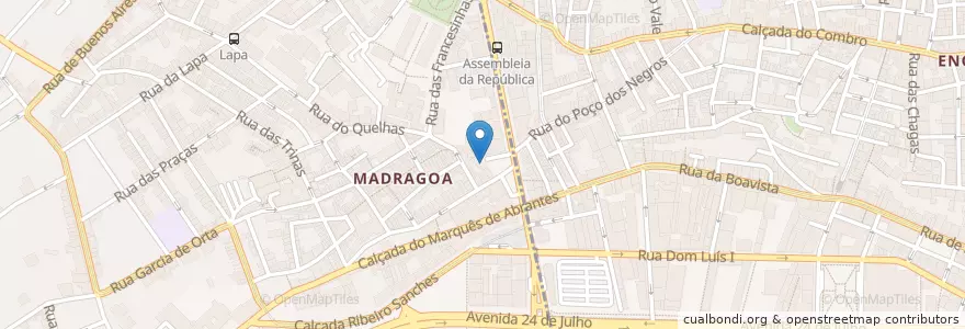 Mapa de ubicacion de Xafarix en ポルトガル, Área Metropolitana De Lisboa, Lisboa, Grande Lisboa, リスボン, Estrela.