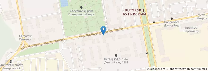 Mapa de ubicacion de Москва 127254 en Russia, Distretto Federale Centrale, Москва, Северо-Восточный Административный Округ, Бутырский Район.