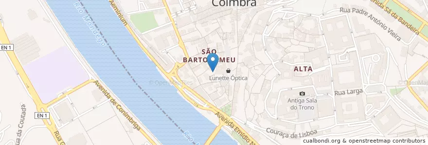 Mapa de ubicacion de Taberna do Romal en 葡萄牙, Centro, Baixo Mondego, Coimbra, Coimbra, Sé Nova, Santa Cruz, Almedina E São Bartolomeu.