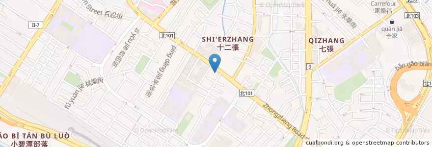 Mapa de ubicacion de 新店中正郵局 en Taiwan, New Taipei, Xindian District.