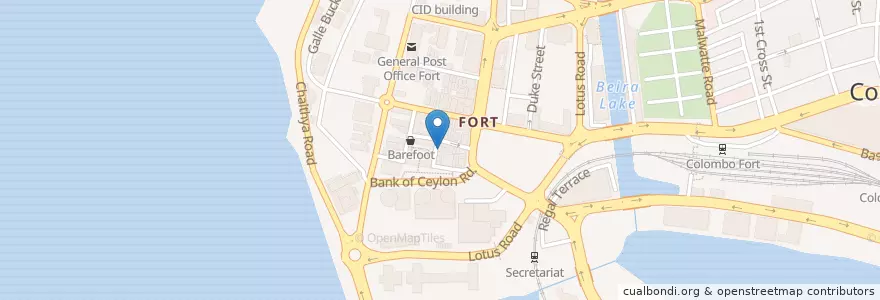 Mapa de ubicacion de Chinese Dragon Cafe en Sri Lanka, බස්නාහිර පළාත, Distrikt Colombo, Colombo.