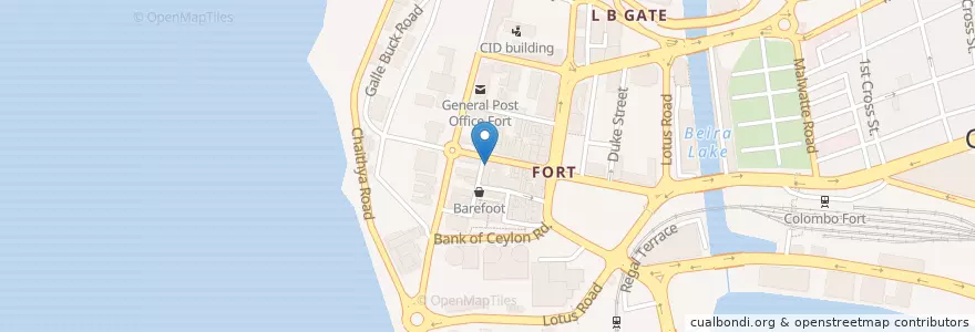 Mapa de ubicacion de Shamrock Club & Lounge en Sri Lanka, Western Province, Colombo District, Colombo.