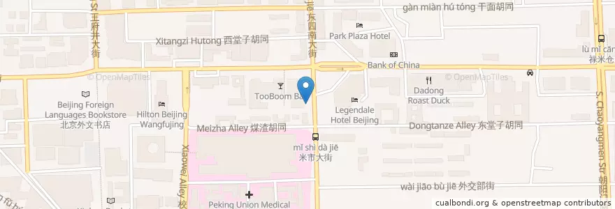 Mapa de ubicacion de Beijing Union Hospital en 中国, 北京市, 河北省, 东城区.