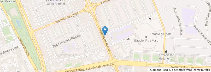 Mapa de ubicacion de Burger King en Portugal, Área Metropolitana De Lisboa, Lissabon, Grande Lisboa, Lissabon, Alvalade.