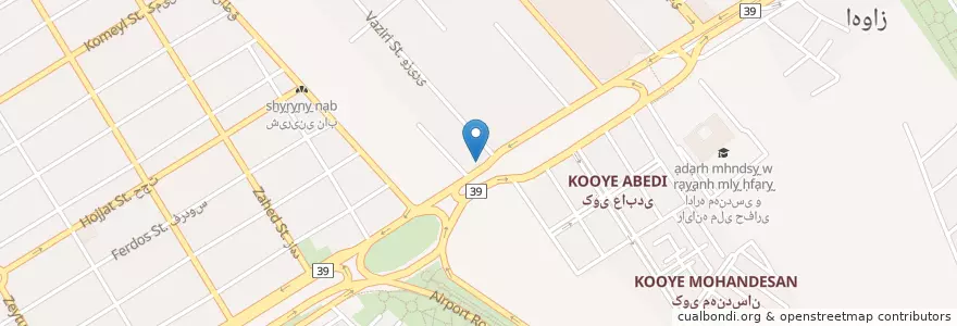 Mapa de ubicacion de بستنى فروشى جواهر en إیران, محافظة خوزستان, مقاطعة الأهواز, بخش مرکزی, الأهواز.