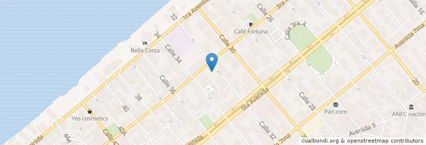 Mapa de ubicacion de Pick up place en کوبا, La Habana, Playa.