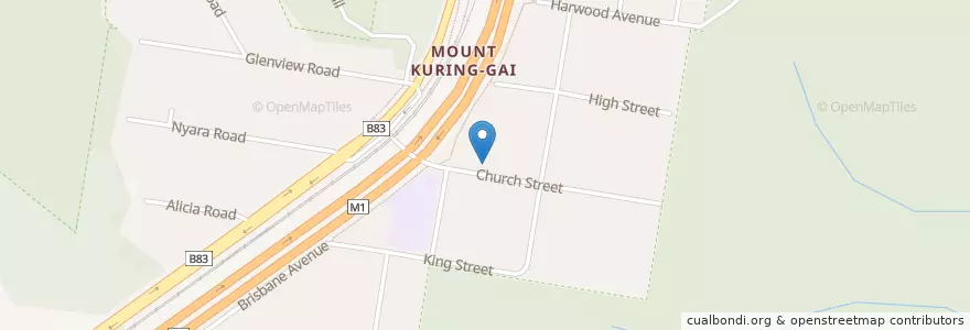 Mapa de ubicacion de Mt Kuring Gai Community Centre en Australie, Nouvelle Galles Du Sud, The Council Of The Shire Of Hornsby, Sydney.