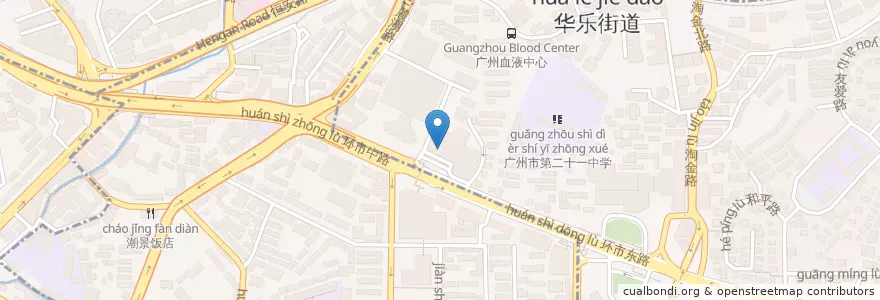 Mapa de ubicacion de McDonald's en China, Guangdong, 广州市, 越秀区, 华乐街道, 建设街道.